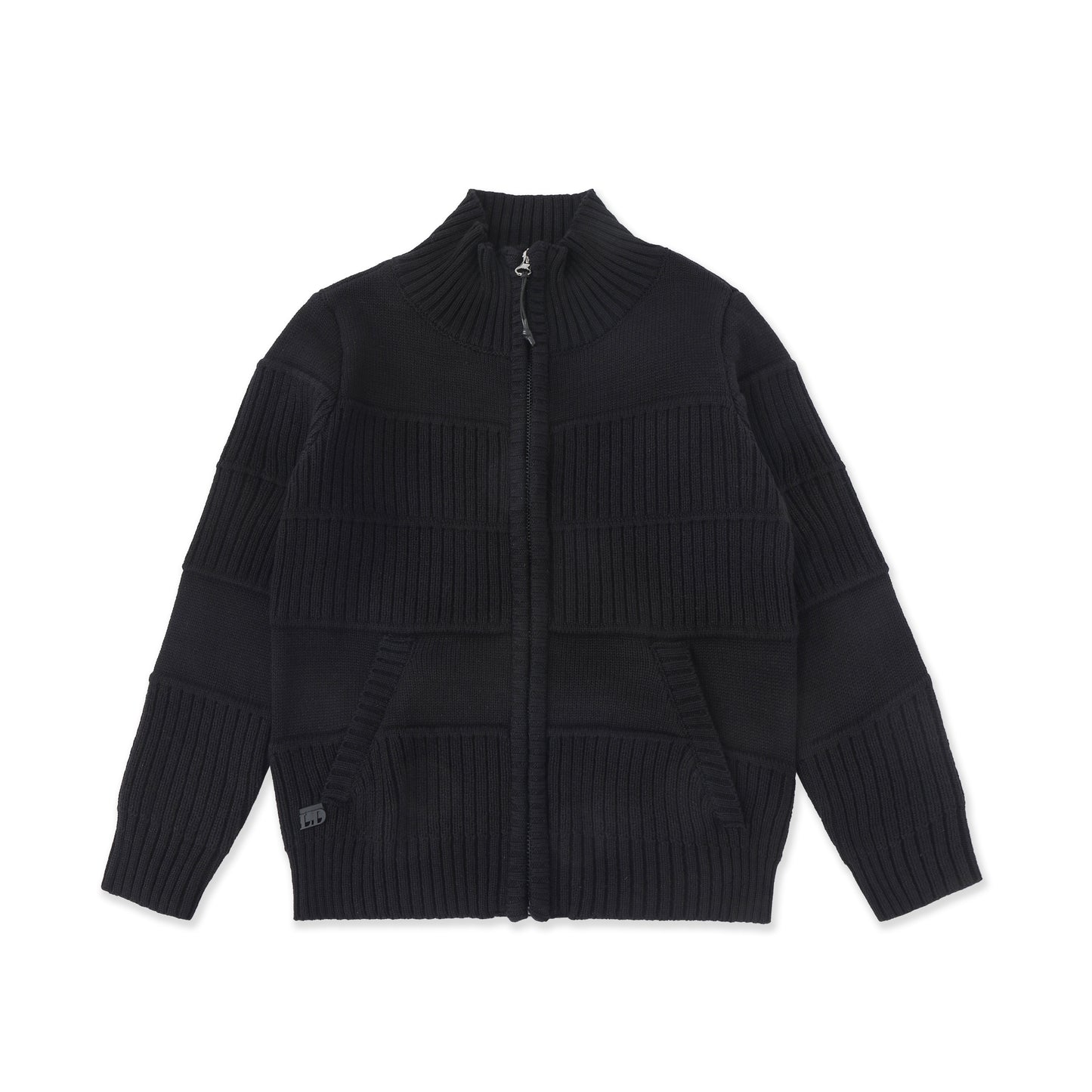 Ribbed Chest Patch Sweater 053 Black / 12