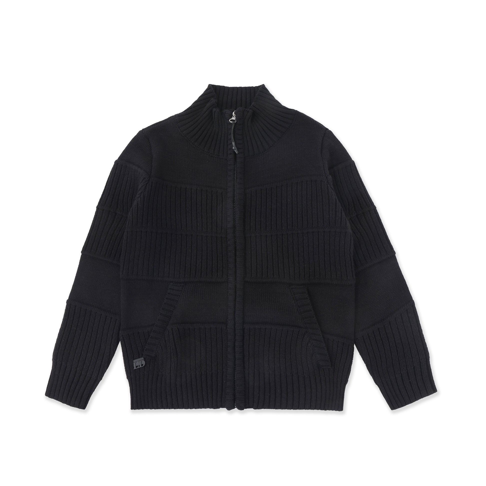 Ribbed Chest Patch Sweater 053 Black / 12