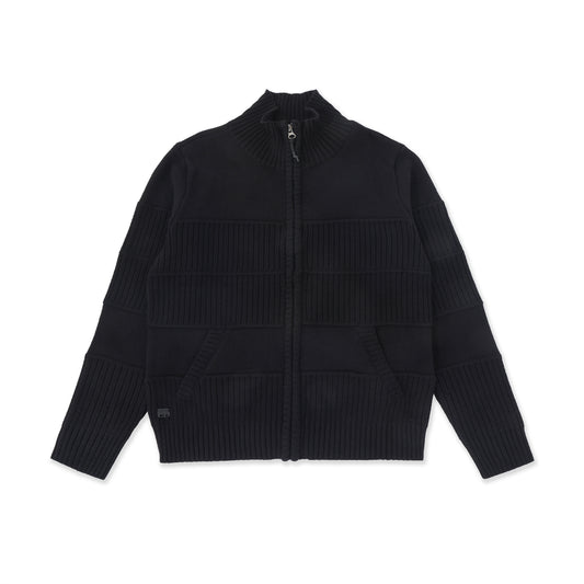Ribbed Chest Patch Sweater 054 Black / 20
