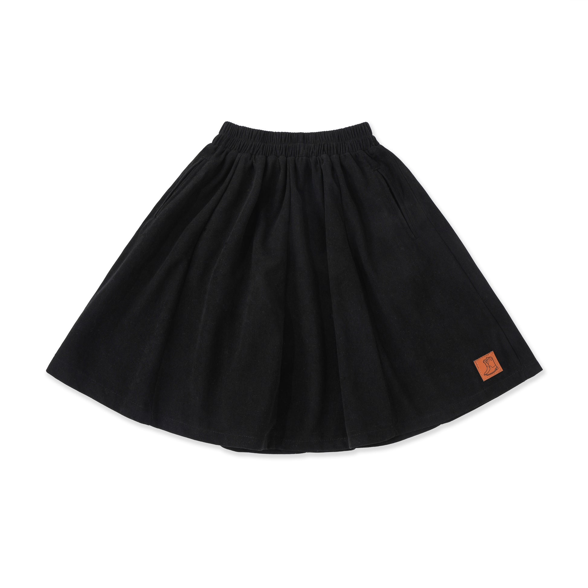 Corduroy Flared Skirt 058 Black / 16