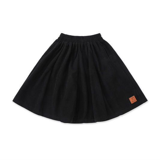 Corduroy Flared Skirt 058 Black / 16