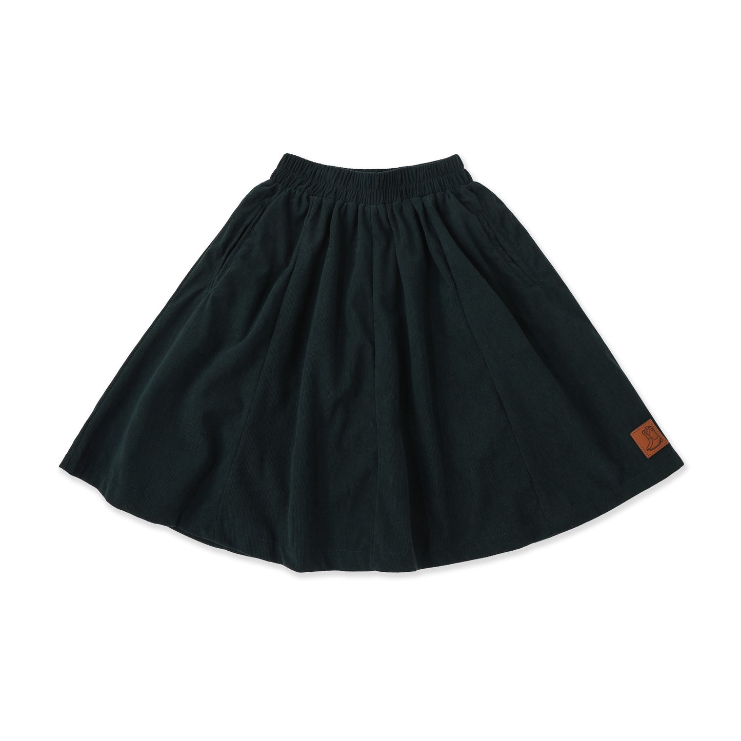 Corduroy Flared Skirt 058 Green / 16
