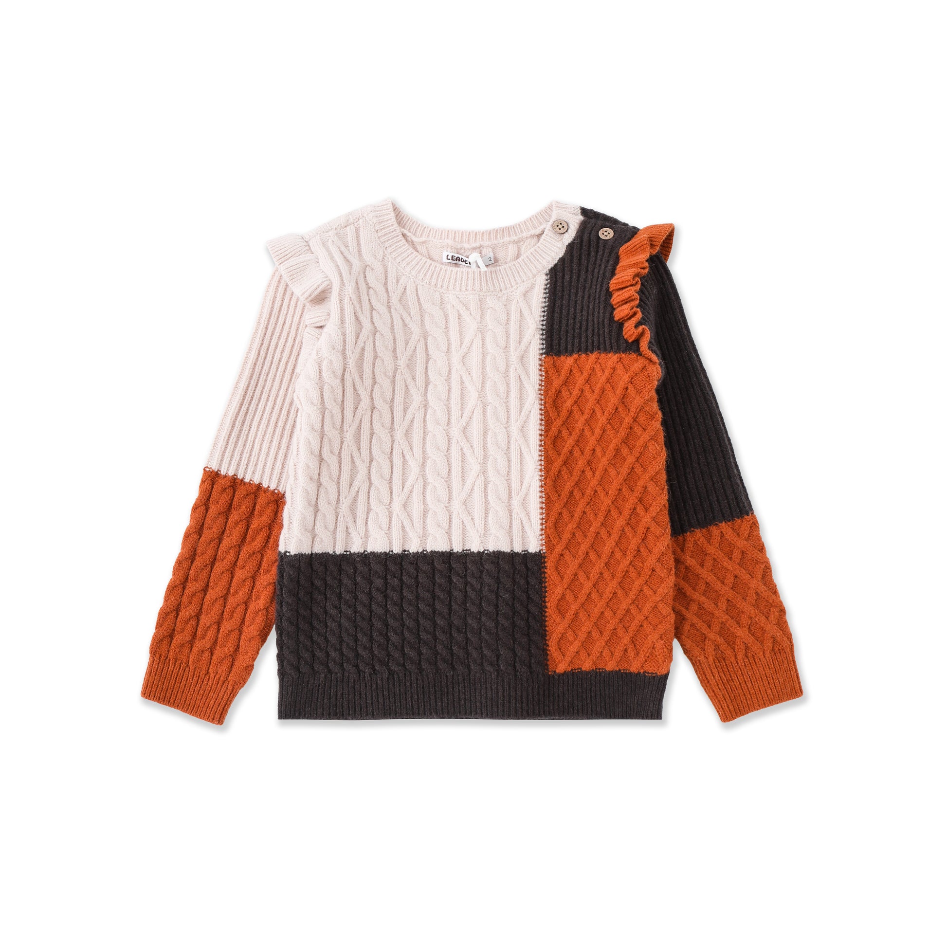 Mosaic Patchwork Sweater — Infant 068 Beige / 3Y