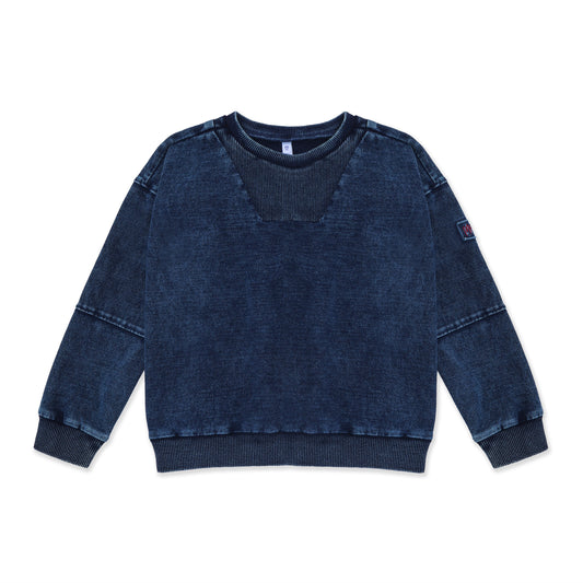 Acid Wash Crewneck Sweatshirt — Teens 242 Blue / 16