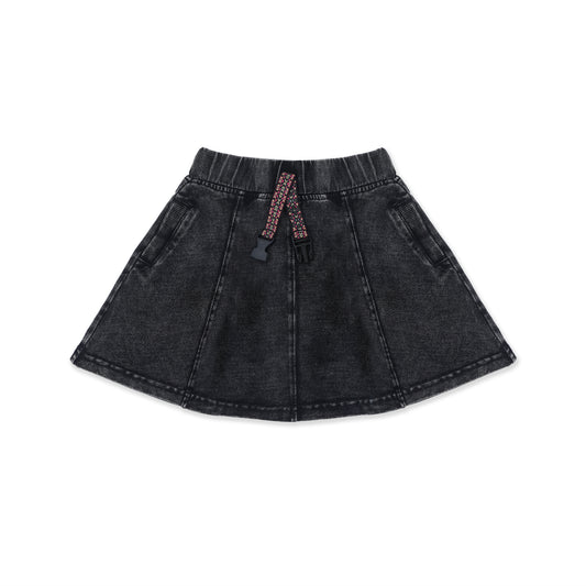 Acid Wash Panel Skirt 243 Black / 8