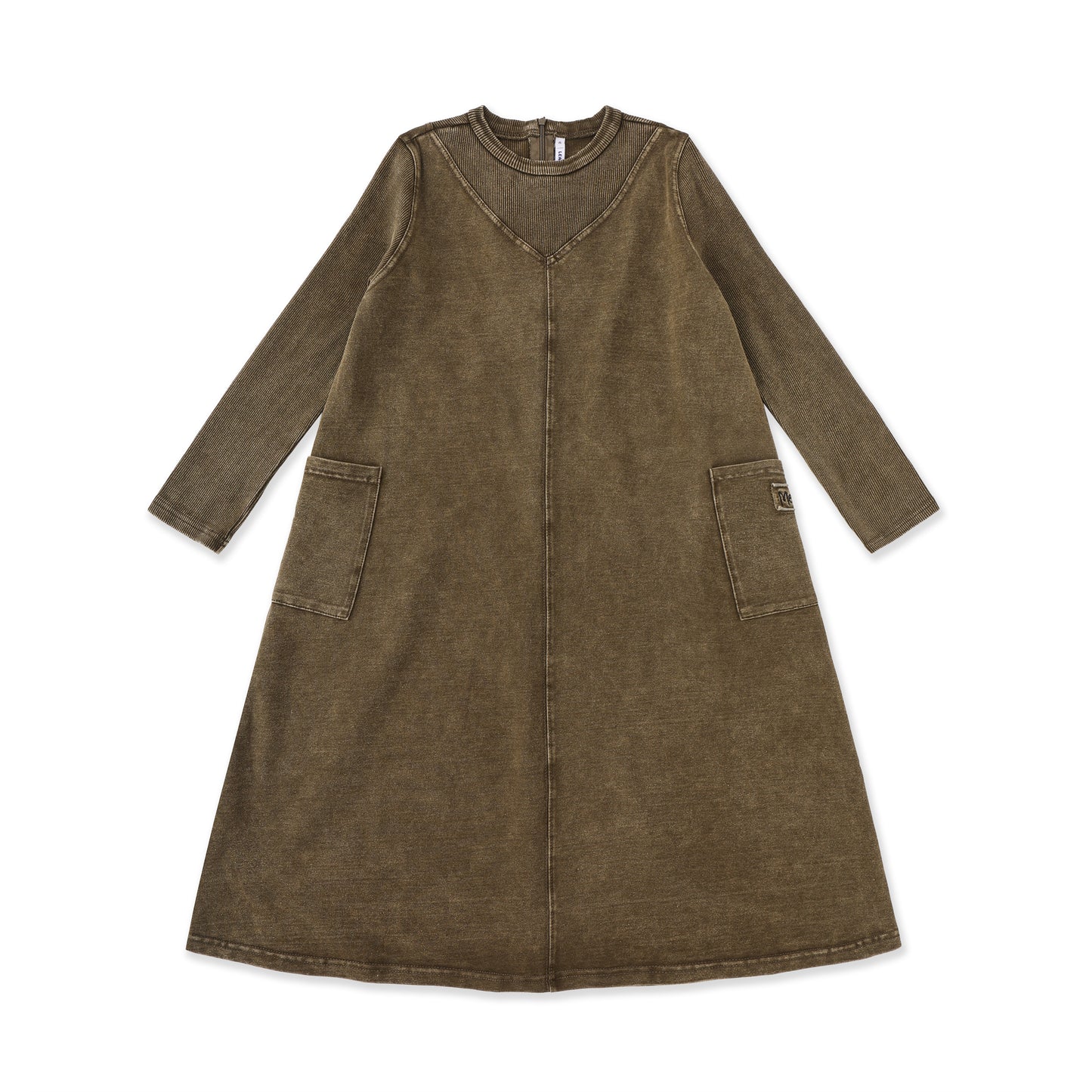 Acid Wash Pocket Dress — Teens 250 Green / 16