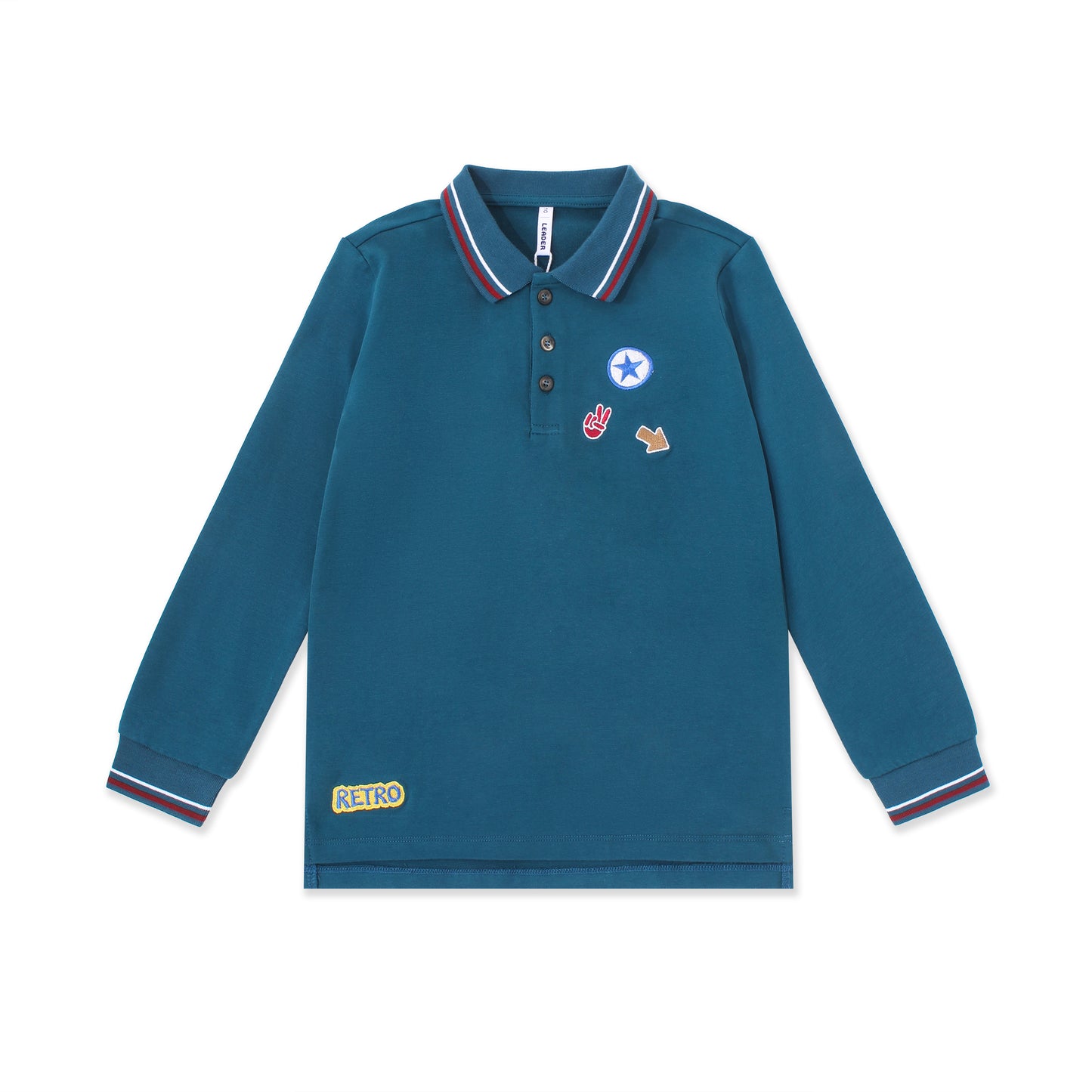 Varsity Patch Polo 254 Teal / 16