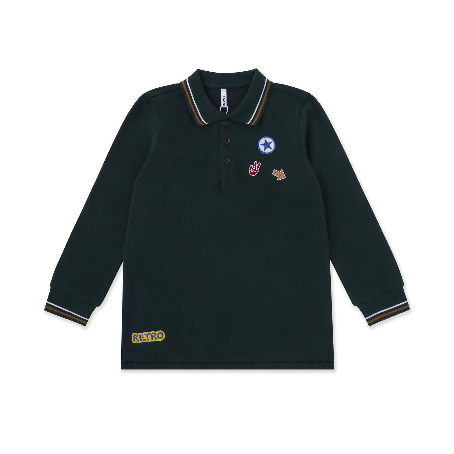 Varsity Patch Polo 254 Green / 16