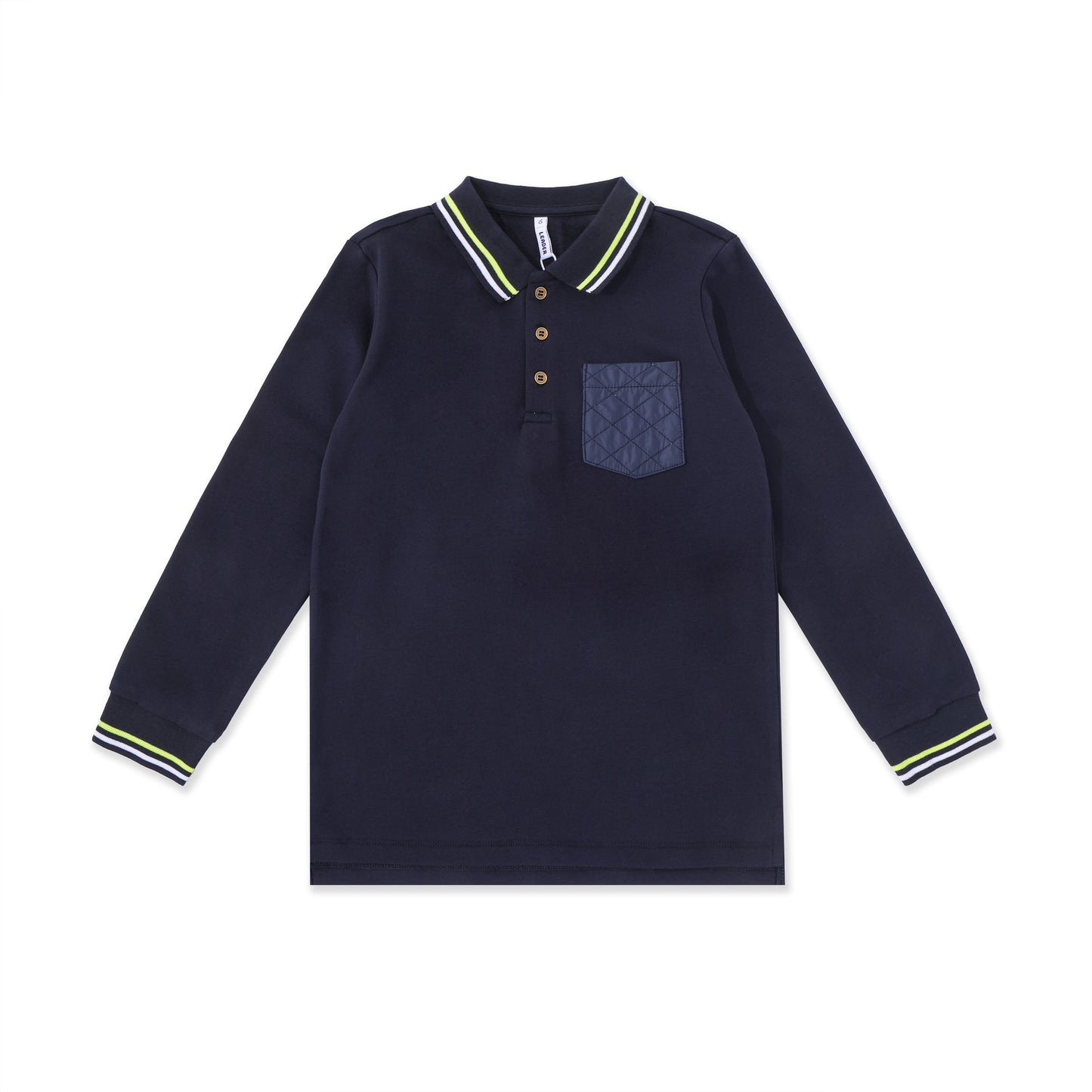 Quilted Pocket Polo 255 Navy / 16