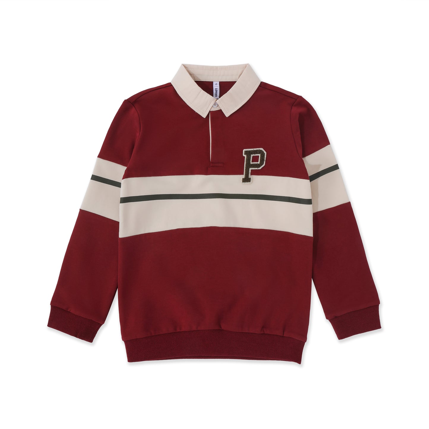 Varsity Stripe Polo Sweater 257 Maroon / 16