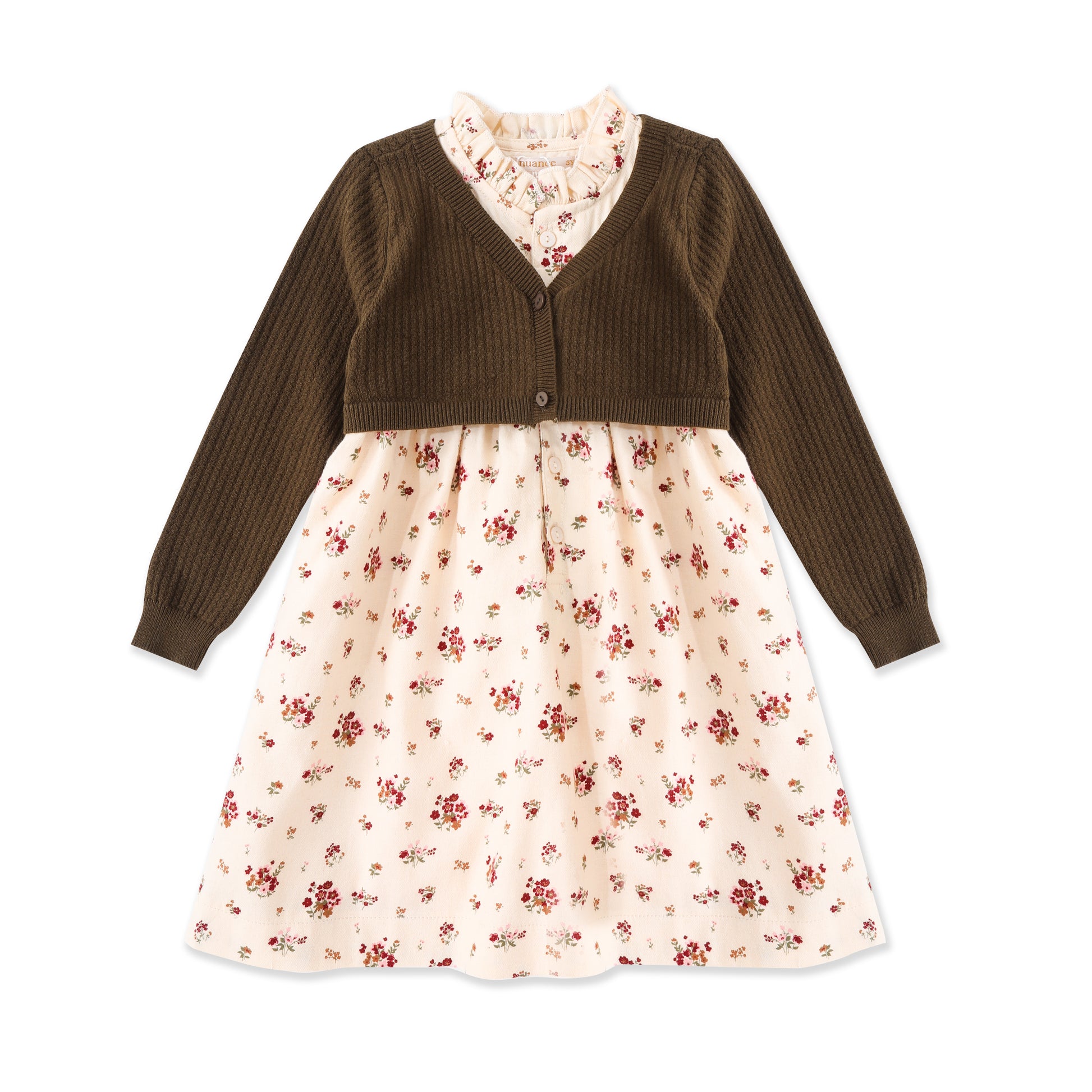 Vintage Garden Knit Cardigan Dress 259 Green / 8