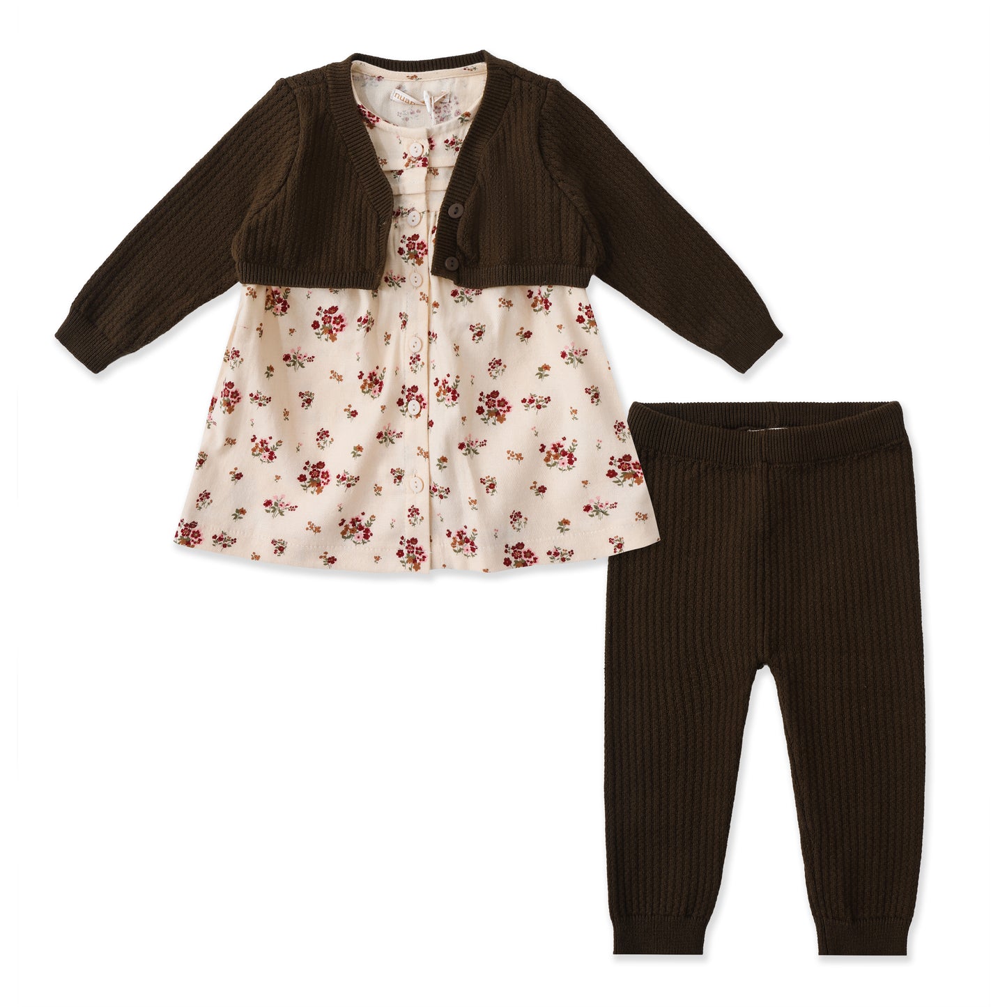 Vintage Garden Dress & Leggings Set 261 Green / 3-6M