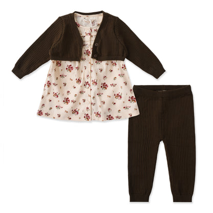 Vintage Garden Dress & Leggings Set 261 Green / 3-6M
