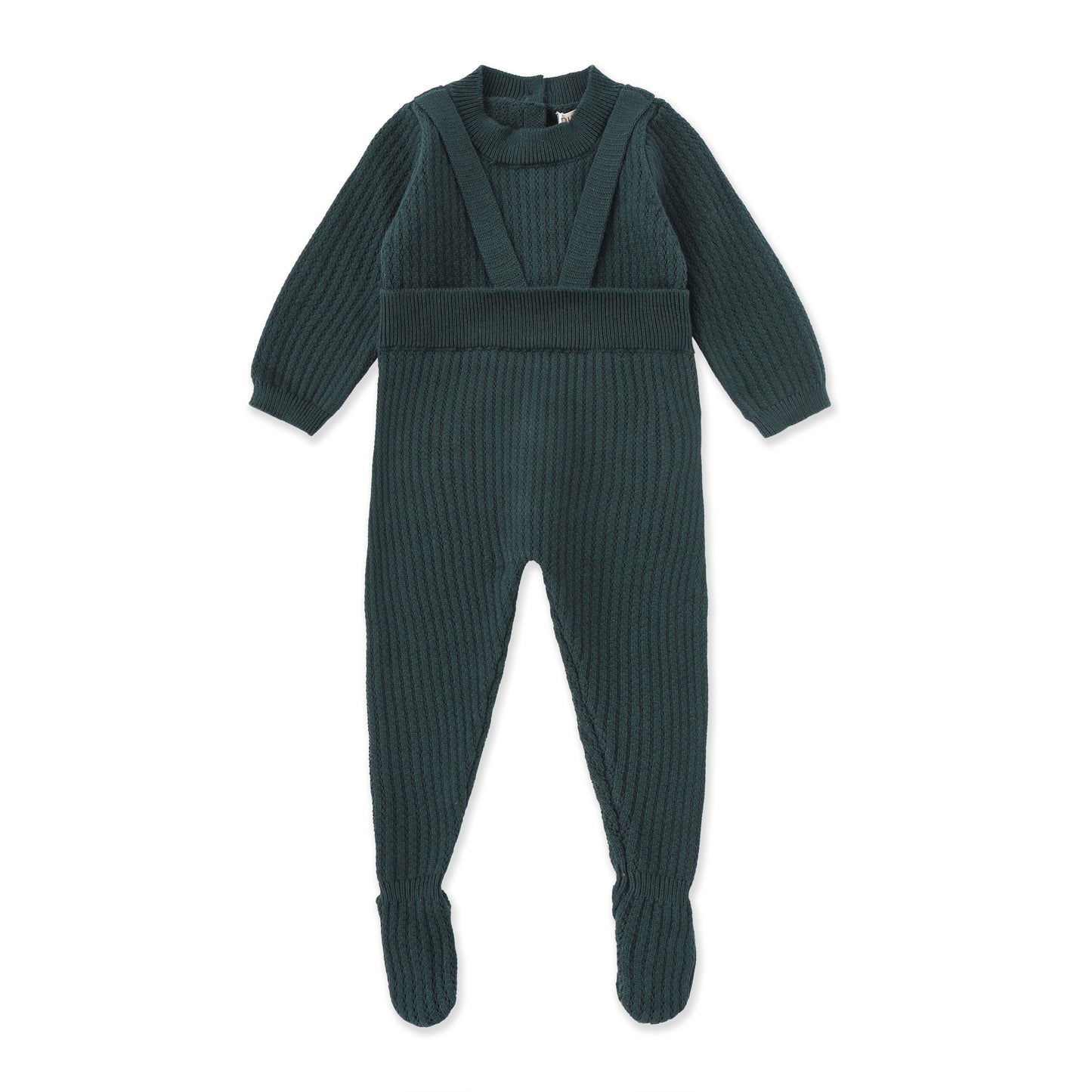 Vintage Garden Knit Romper 262 Teal / 0-3