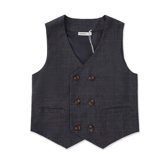 Heritage Tweed Vest 267 Blue / 14