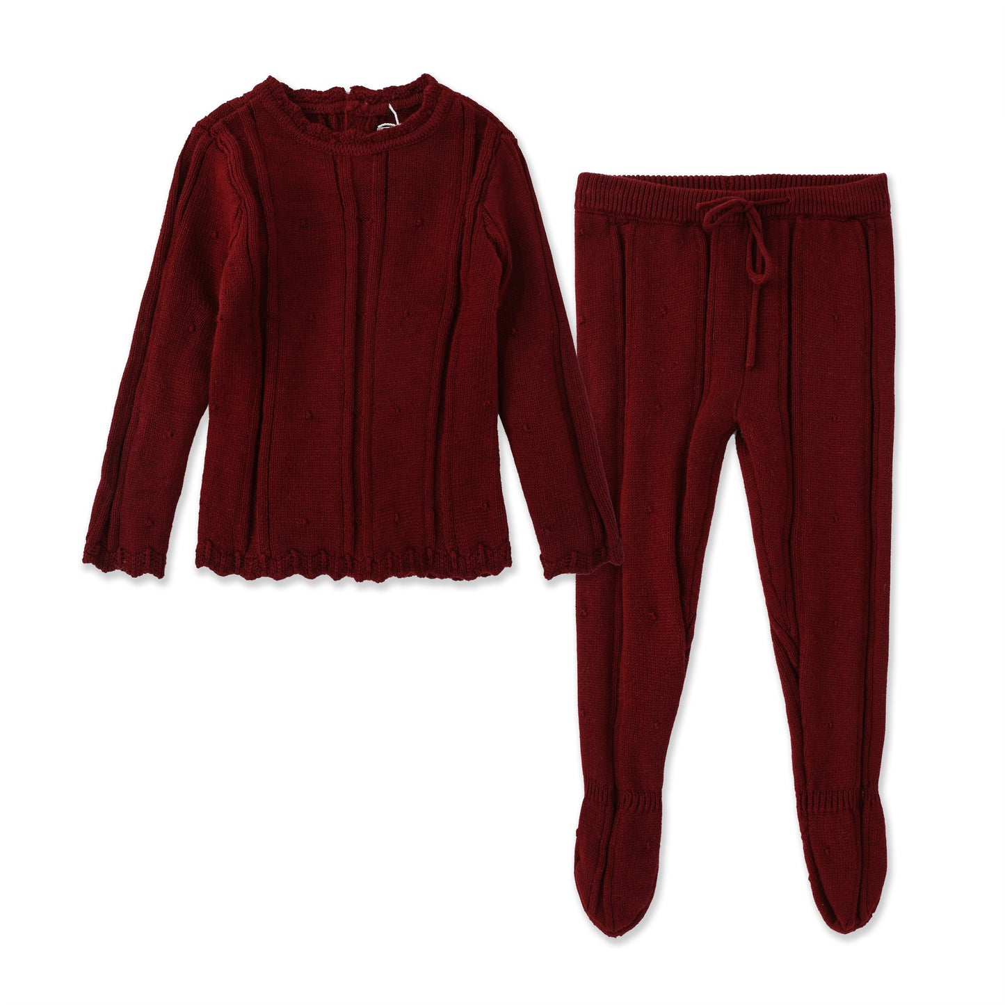 Heritage Tweed Pleated Dress 269 Maroon / 0-3