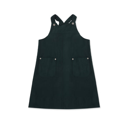 Pinafore Jumper Dress — Stretch Bengaline 503 Green / 14