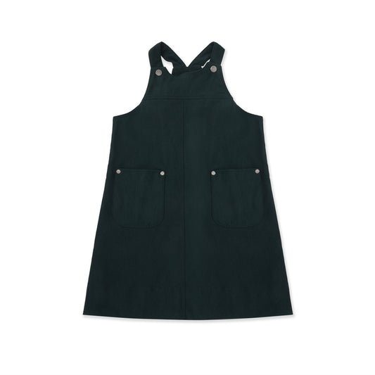 Pinafore Jumper Dress — Stretch Bengaline 503 Green / 14