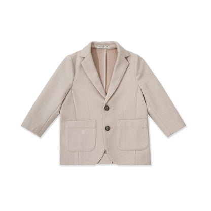Textured Knit Blazer 508 Beige / 12