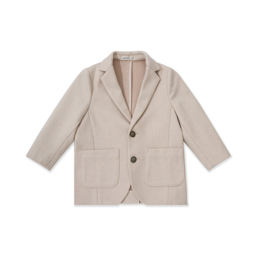 Textured Knit Blazer 508 Beige / 12
