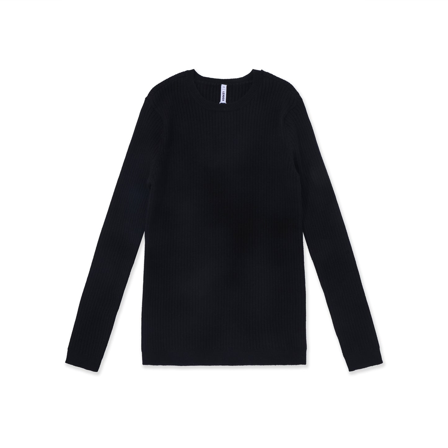 Classic Ribbed Crewneck — Teens 515 Black / 18