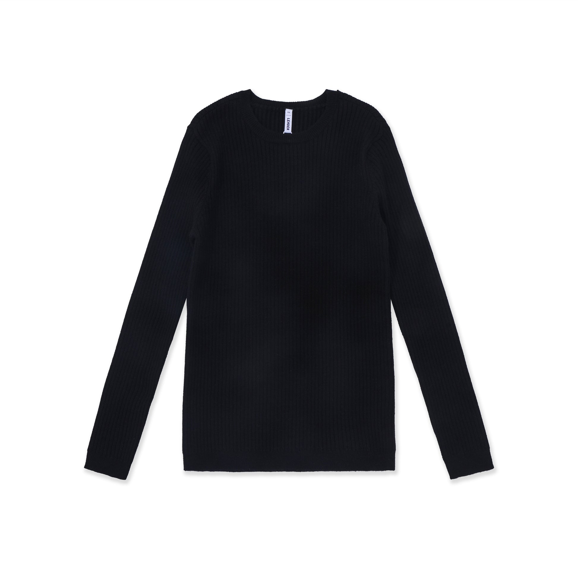Classic Ribbed Crewneck — Teens 515 Black / 18