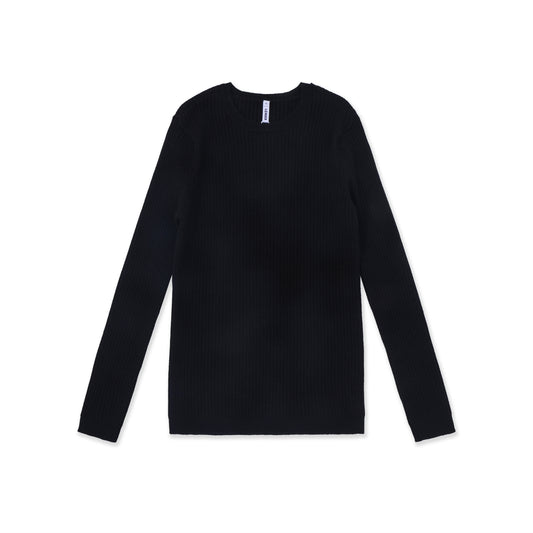 Classic Ribbed Crewneck — Teens 515 Black / 18