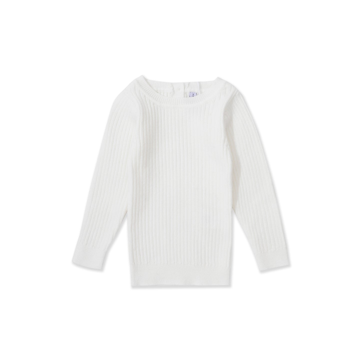 Classic Ribbed Crewneck — Baby 516 Cream / 0-3