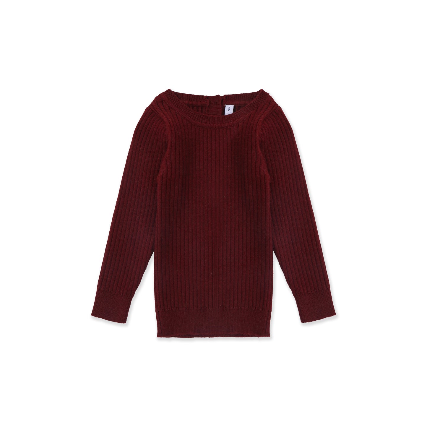 Classic Ribbed Crewneck — Baby 516 Maroon / 0-3