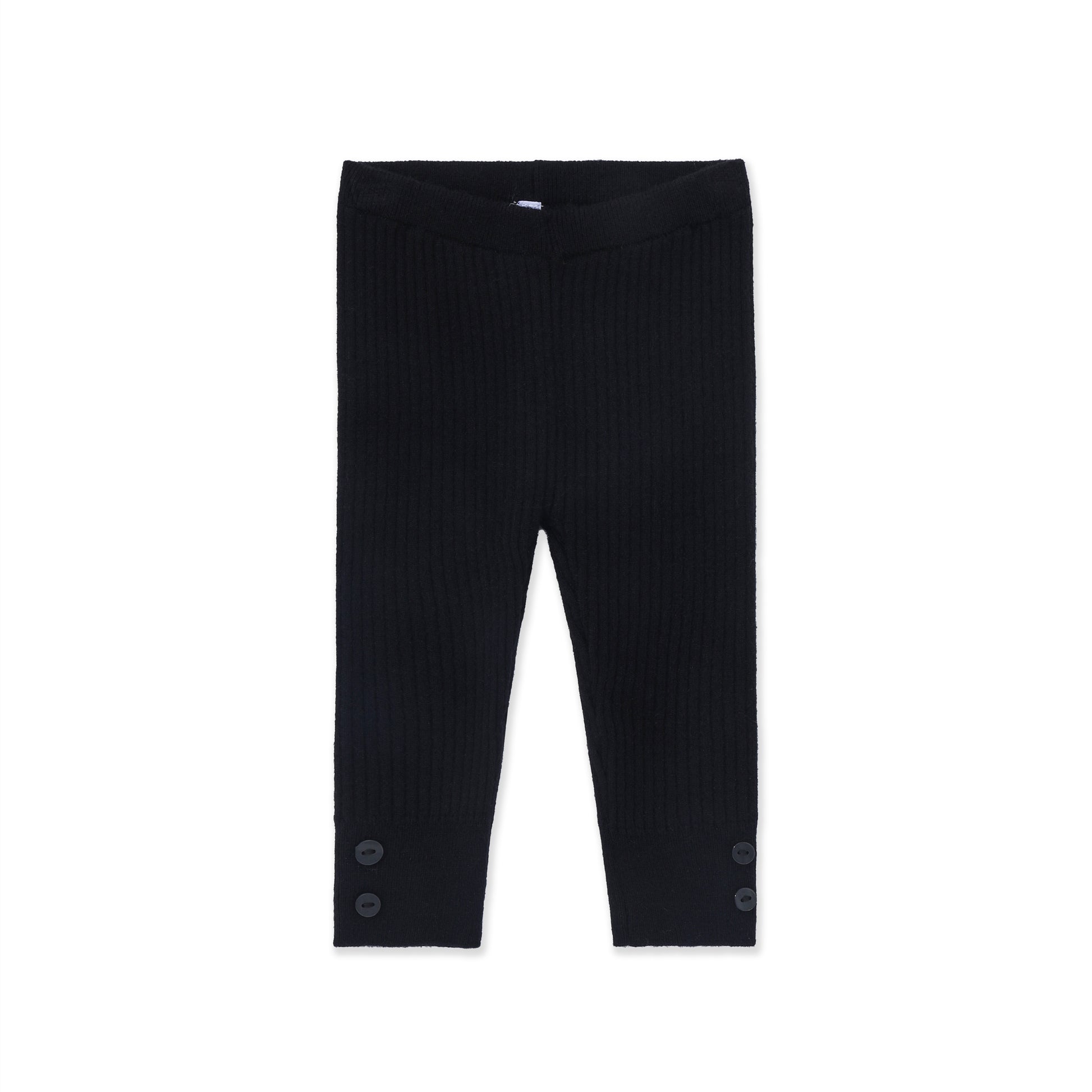 Striped Ribbed Legging 517 Black / 0-3