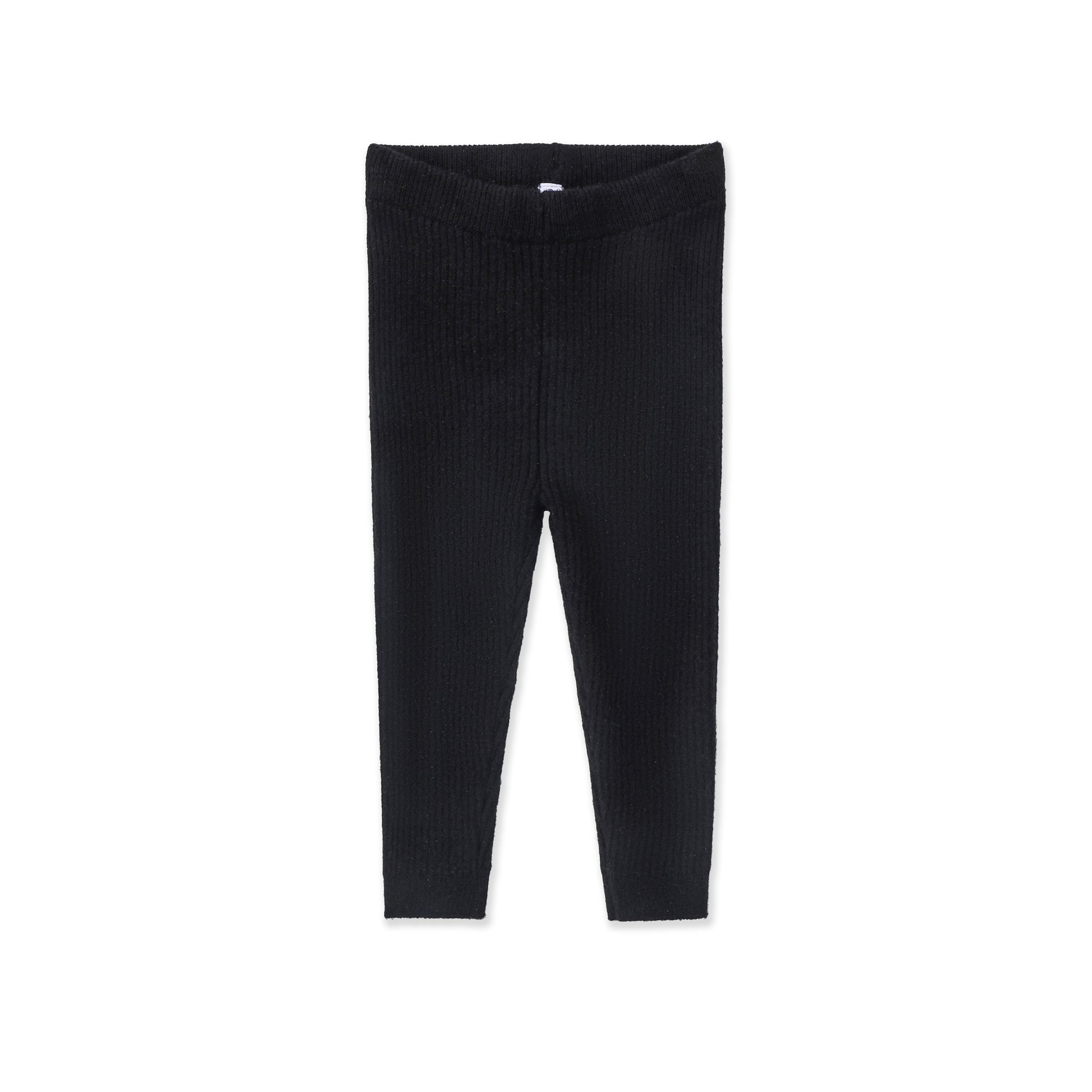 Solid Ribbed Legging 518 Black / 0-3