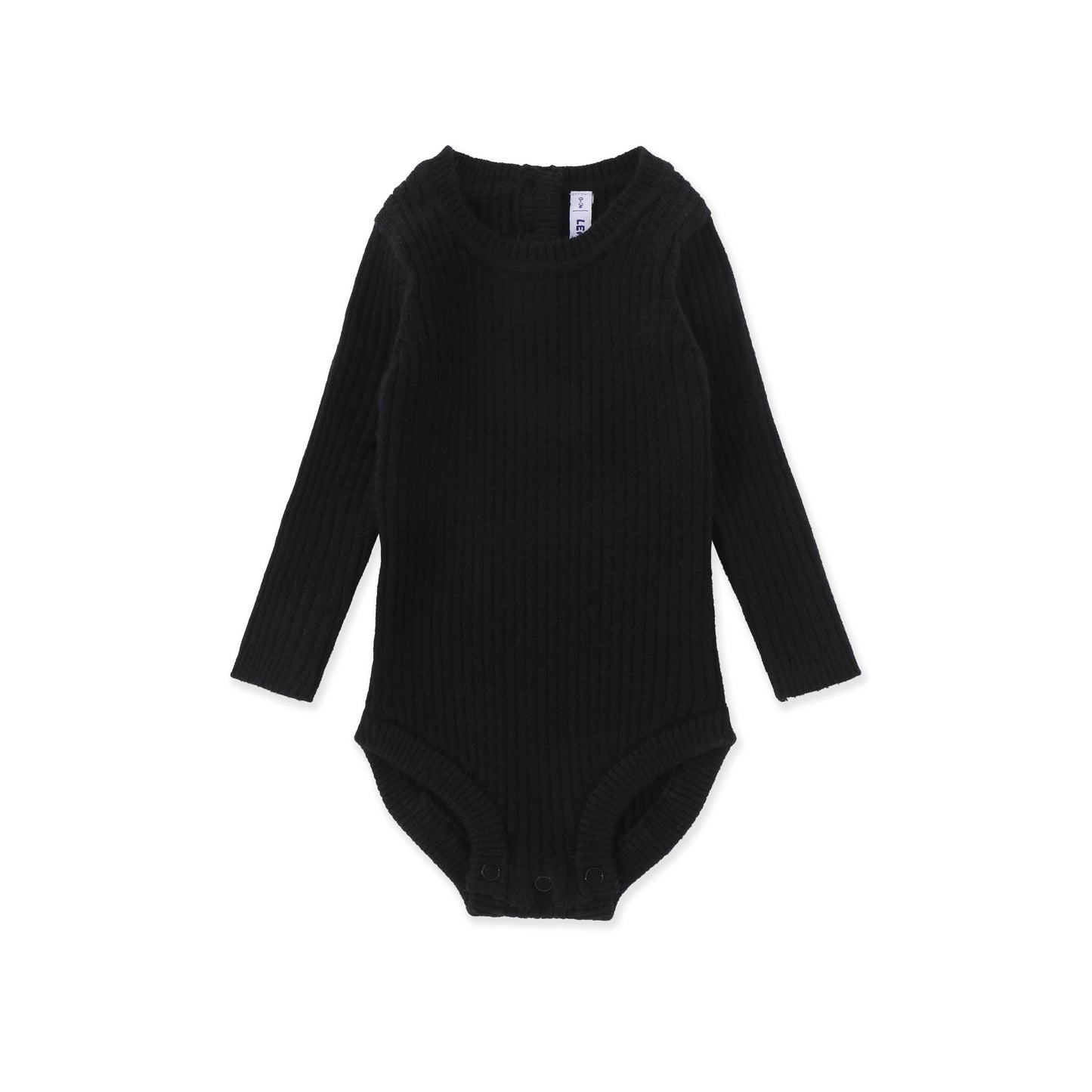 Ribbed Long Sleeve Bodysuit 519 Black / 0-3
