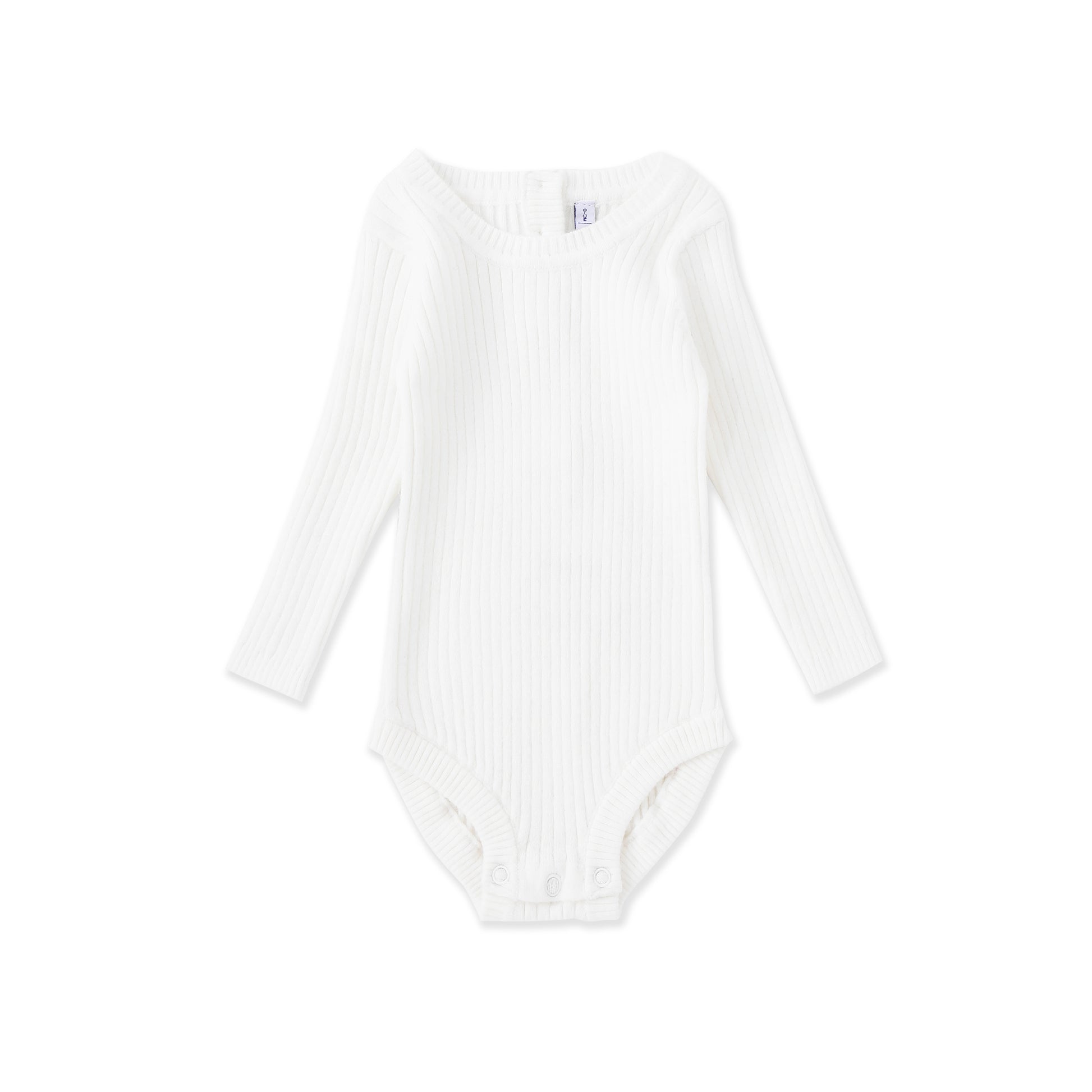 Ribbed Long Sleeve Bodysuit 519 Black / 2