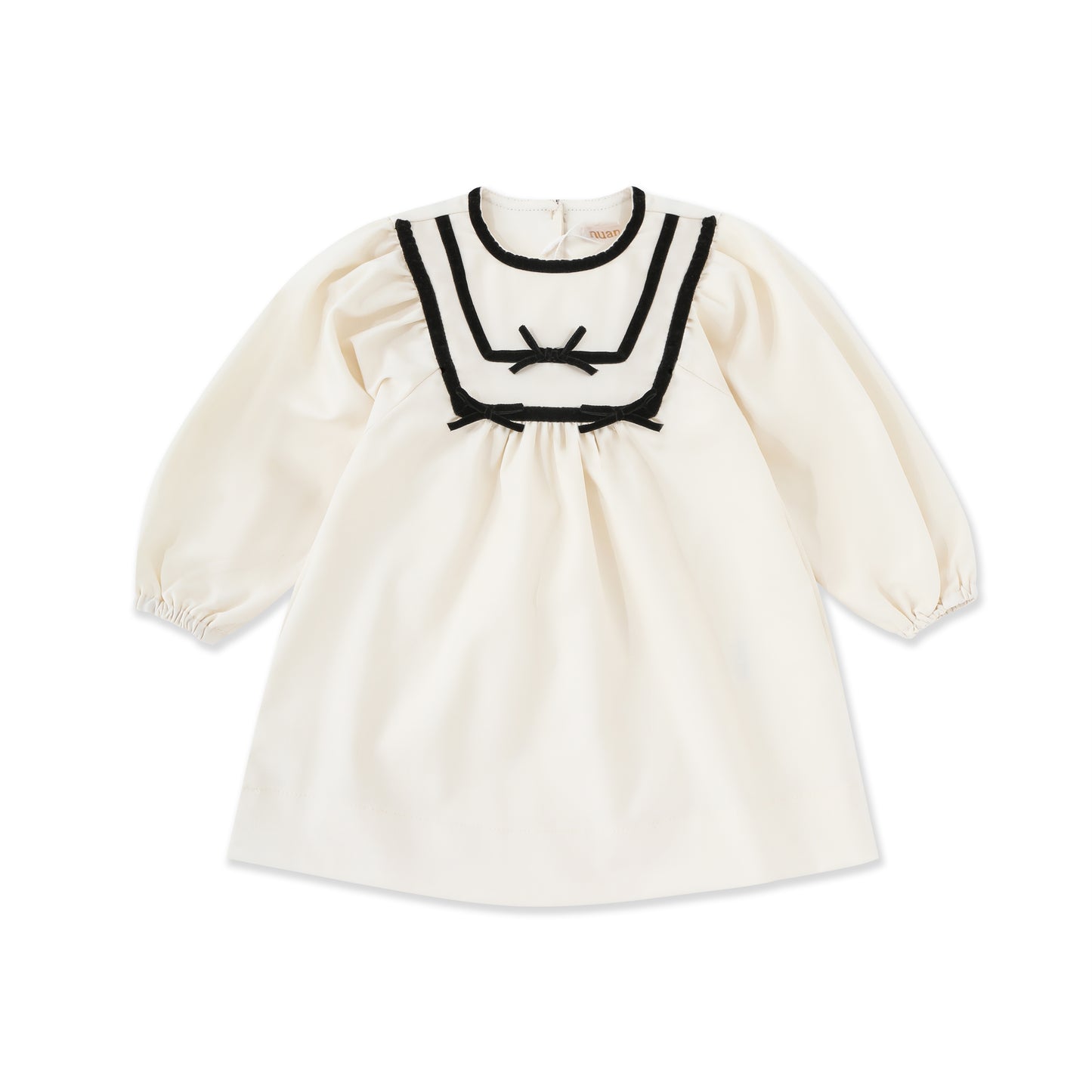 Vintage Collar Floral Dress — Printed Woven 521 Cream / 14