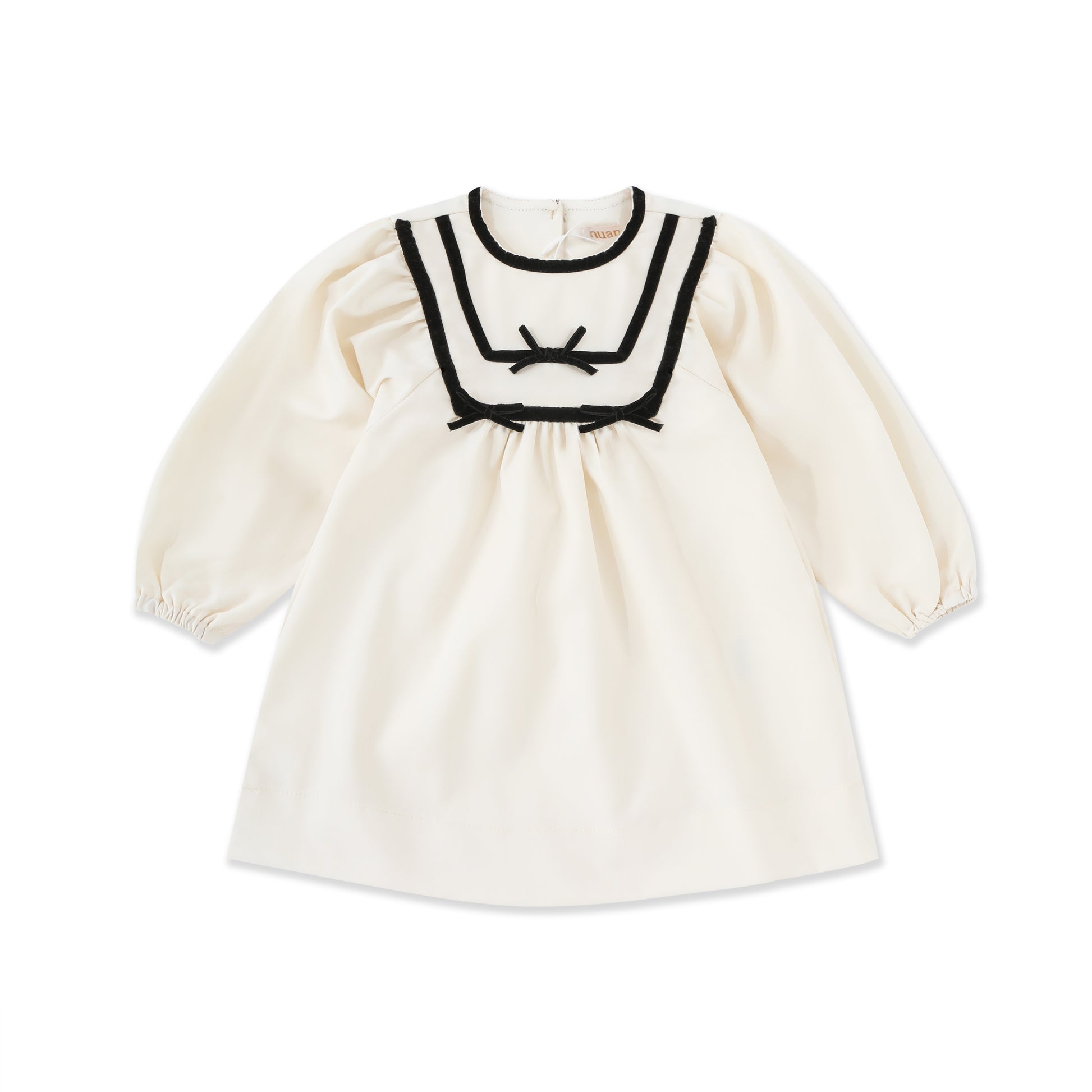 Vintage Collar Floral Dress — Printed Woven 521 Cream / 14