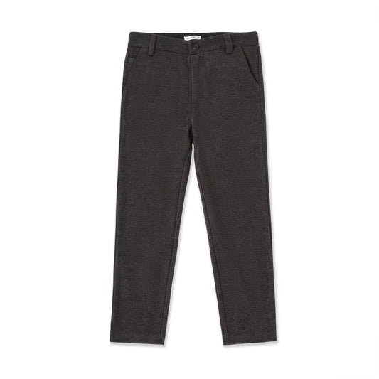 Boys’ Slim Ponte Pants — Stretch Tweed Look 525 Dark Grey / 14