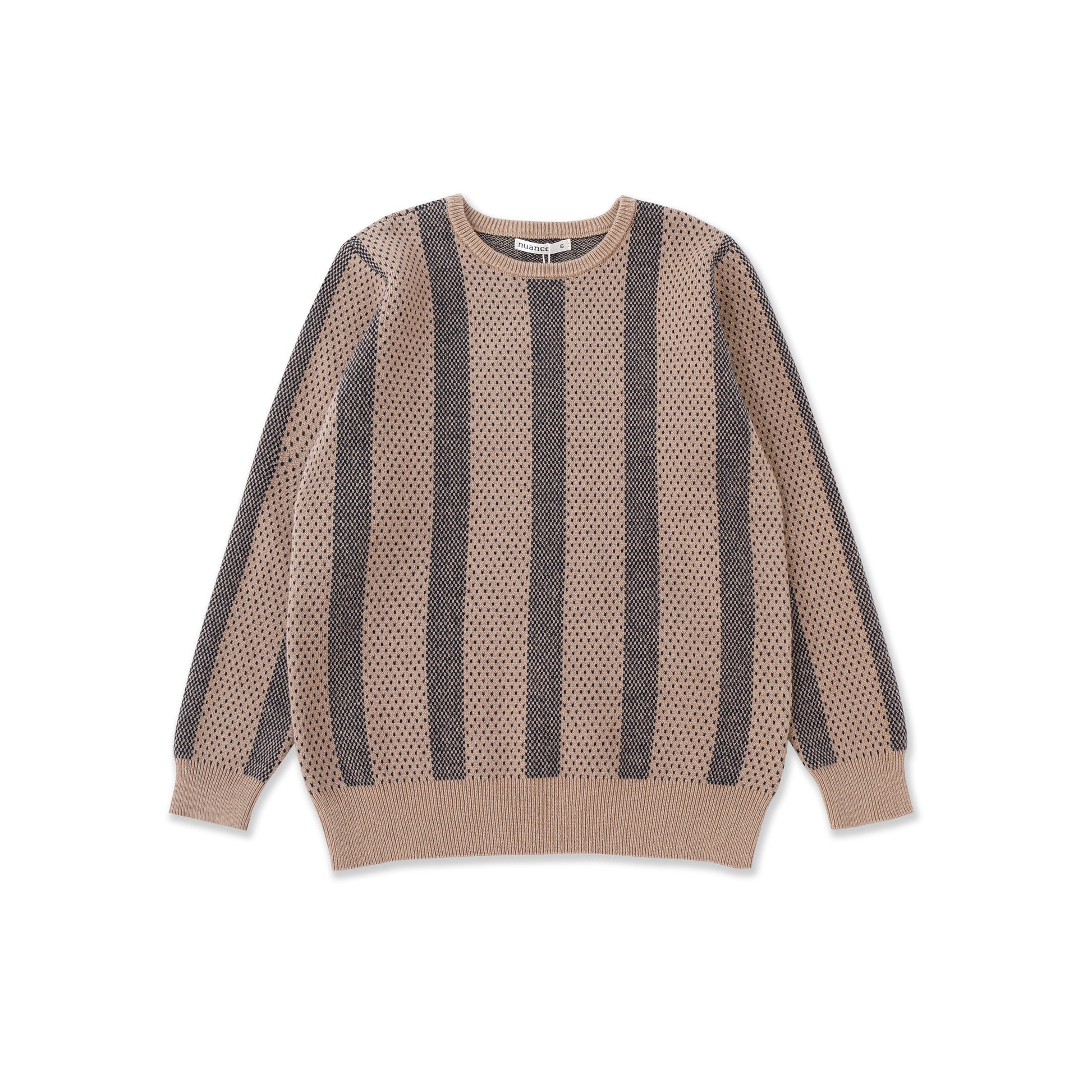 Plaid Texture Knit Sweater 528 Navy / 16