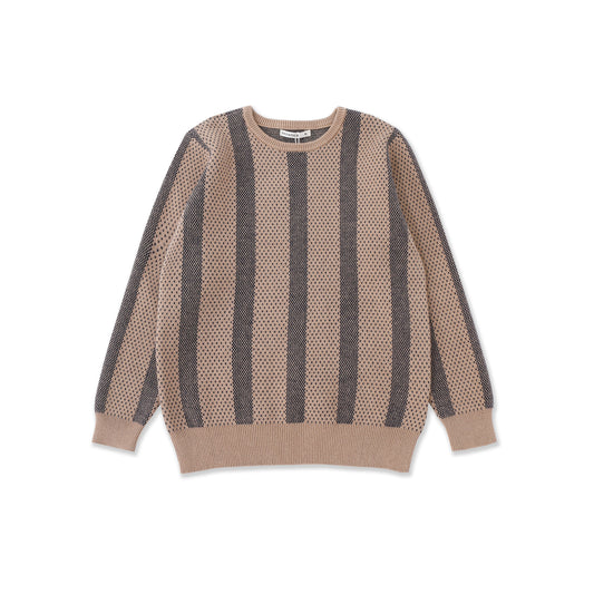 Plaid Texture Knit Sweater 528 Navy / 16