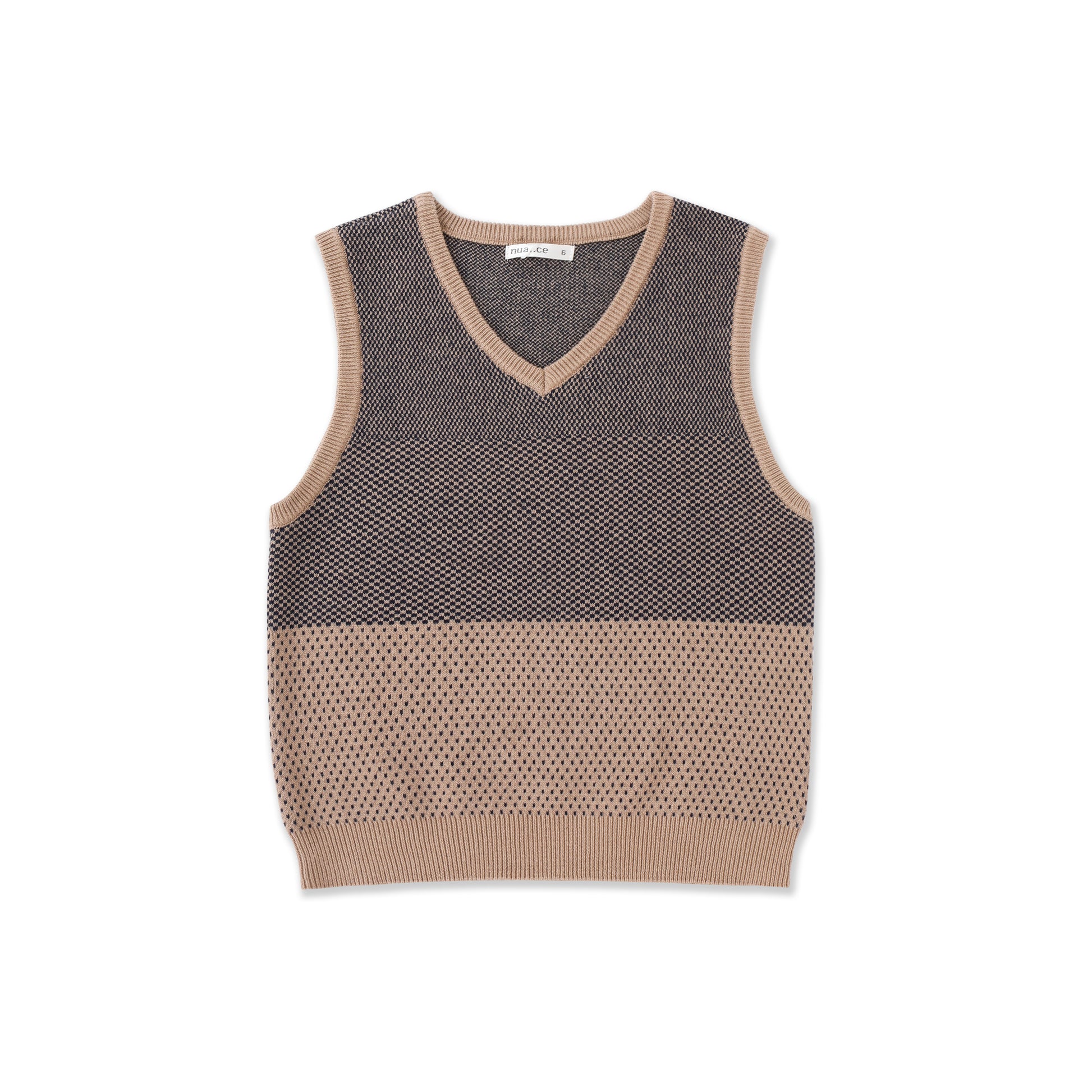 Sleeveless Vest — Textured Tweed Knit 529 Navy / 12