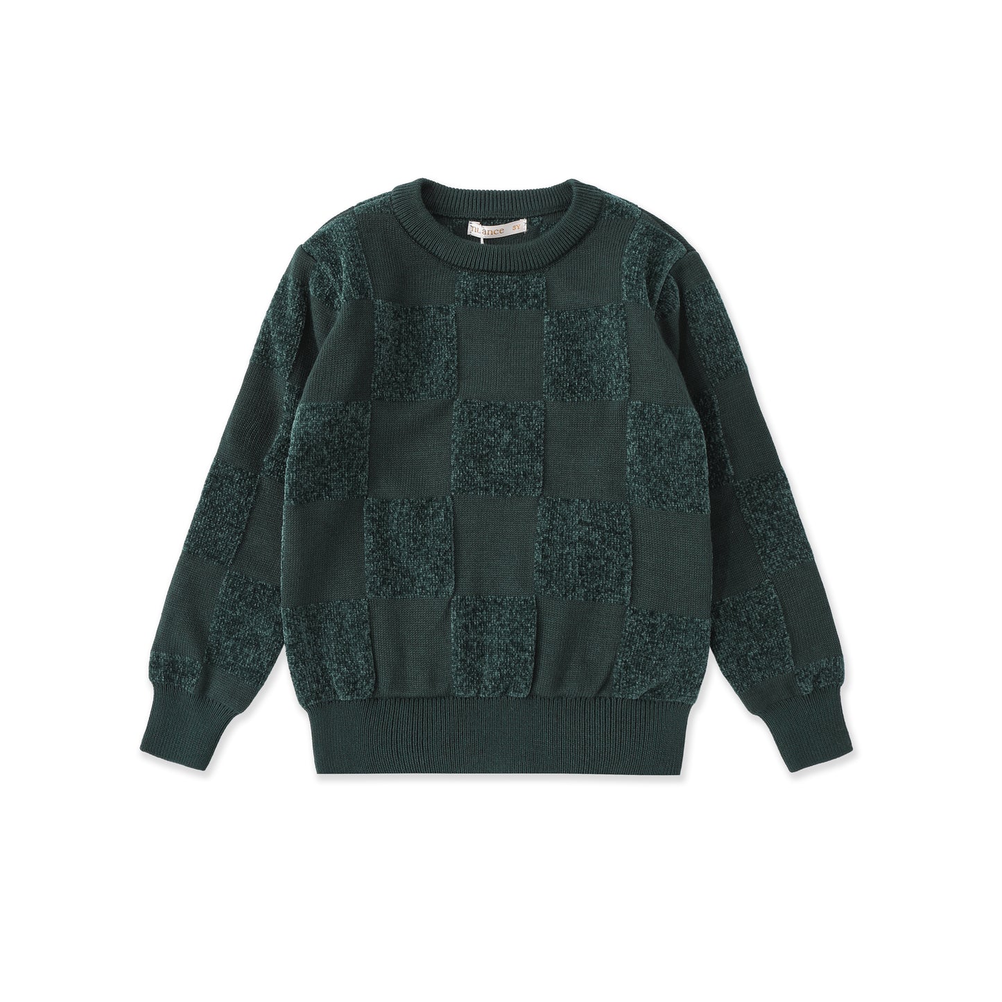 Chenille Check Sweater 532 Green / 16