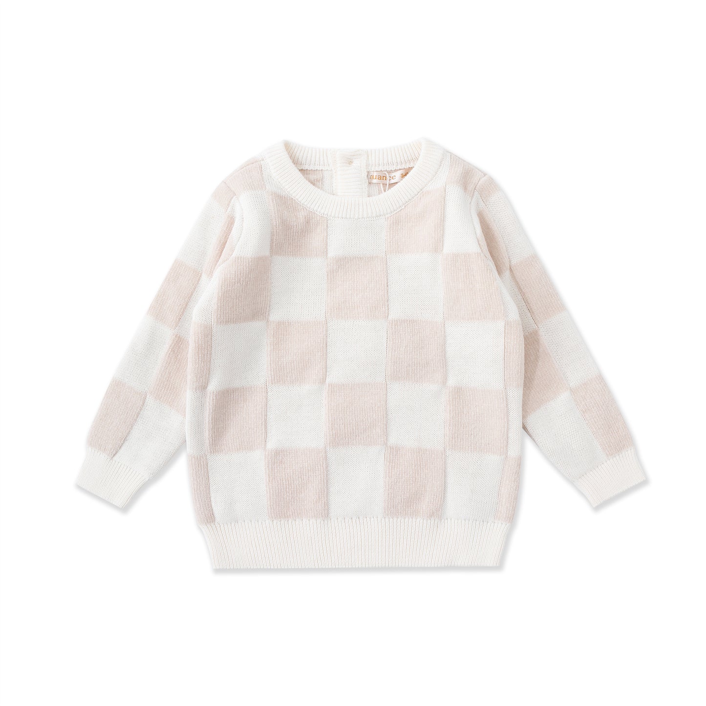 Chenille Check Sweater — Baby 533 Cream / 3-6M