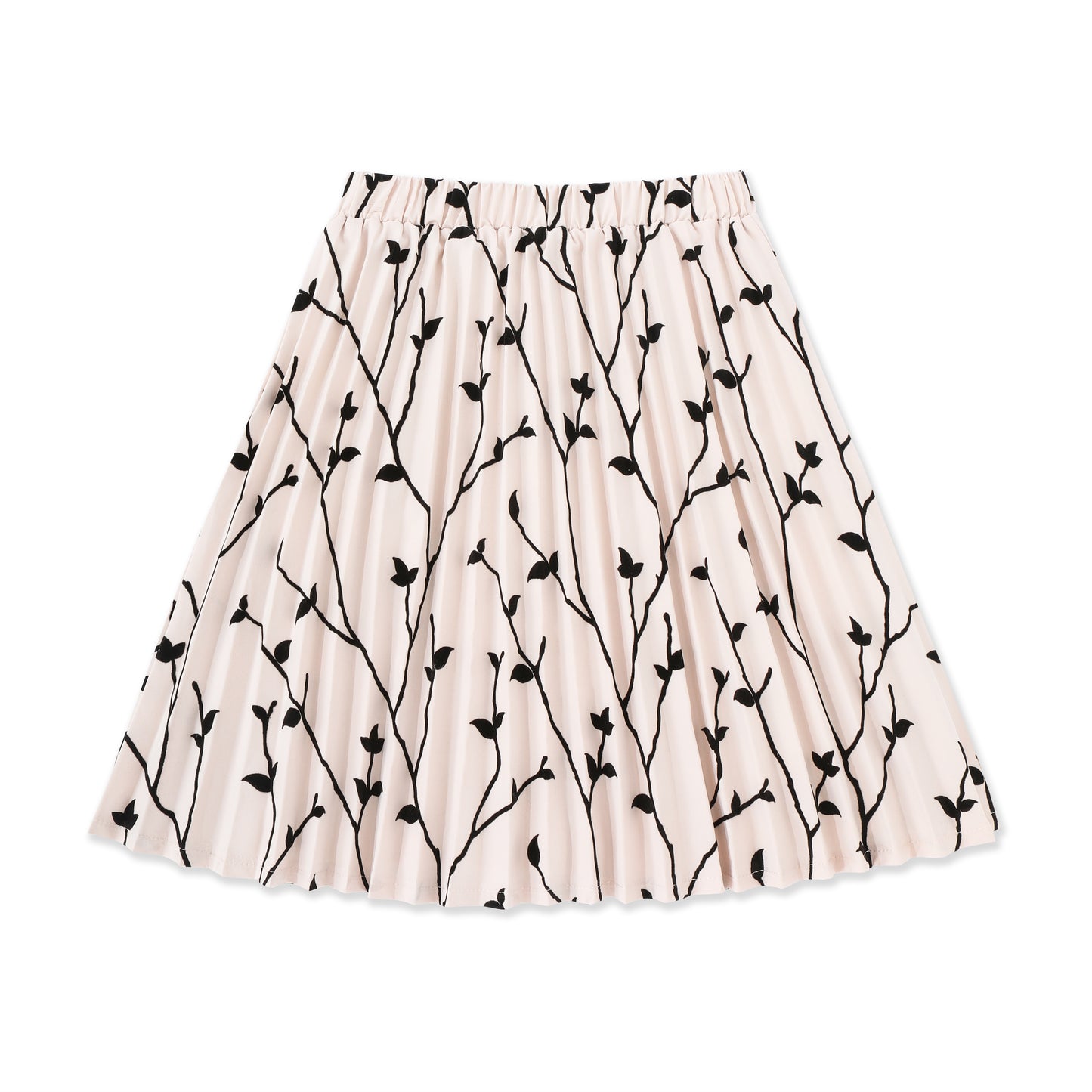 Flocked Chenille Pleated Skirt 535 Cream / 16