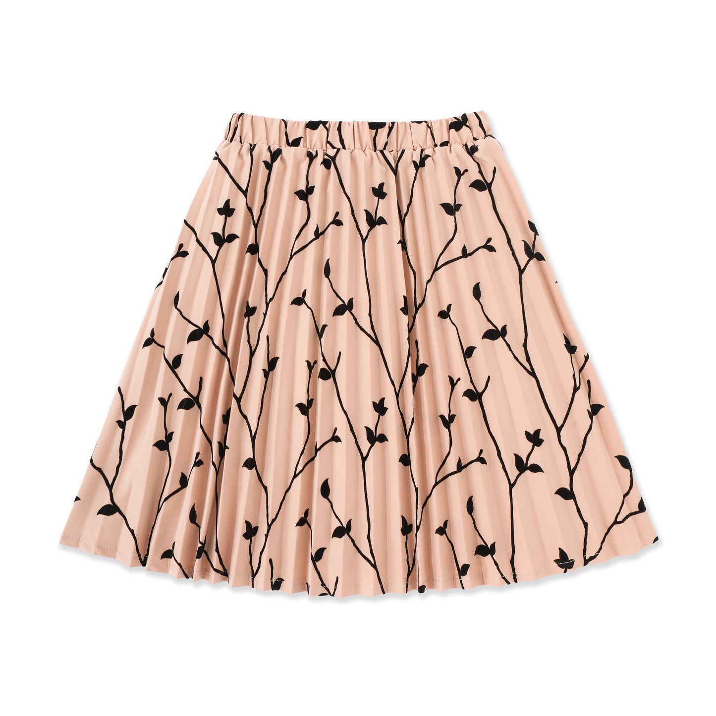 Flocked Chenille Pleated Skirt 535 Brown / 16