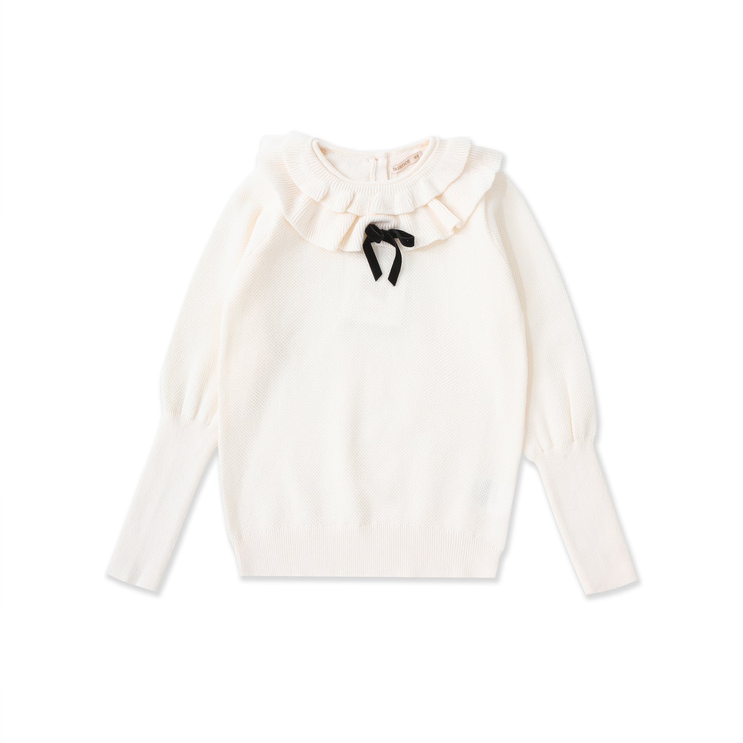 Chenille Contrast Sleeve Sweater 537 Cream / 16