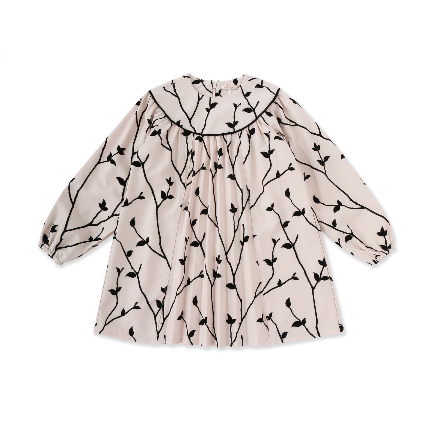 Flocked Floral Panel Dress 538 Cream / 14