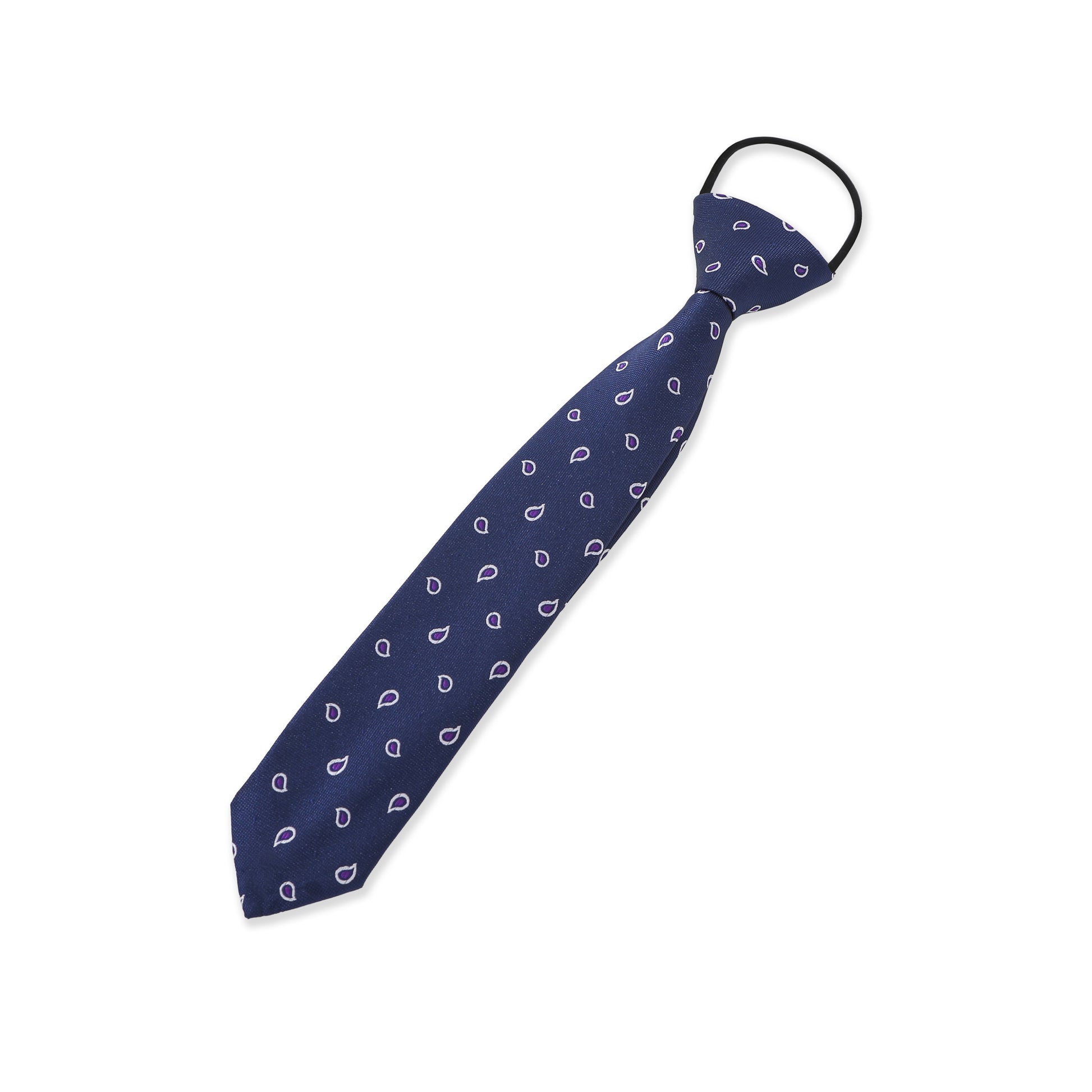 Pre-Tied Elastic Necktie 054 Navy / NS