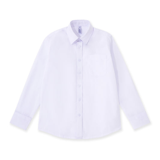 Long sleeve white fabric shirt 505 White / 18