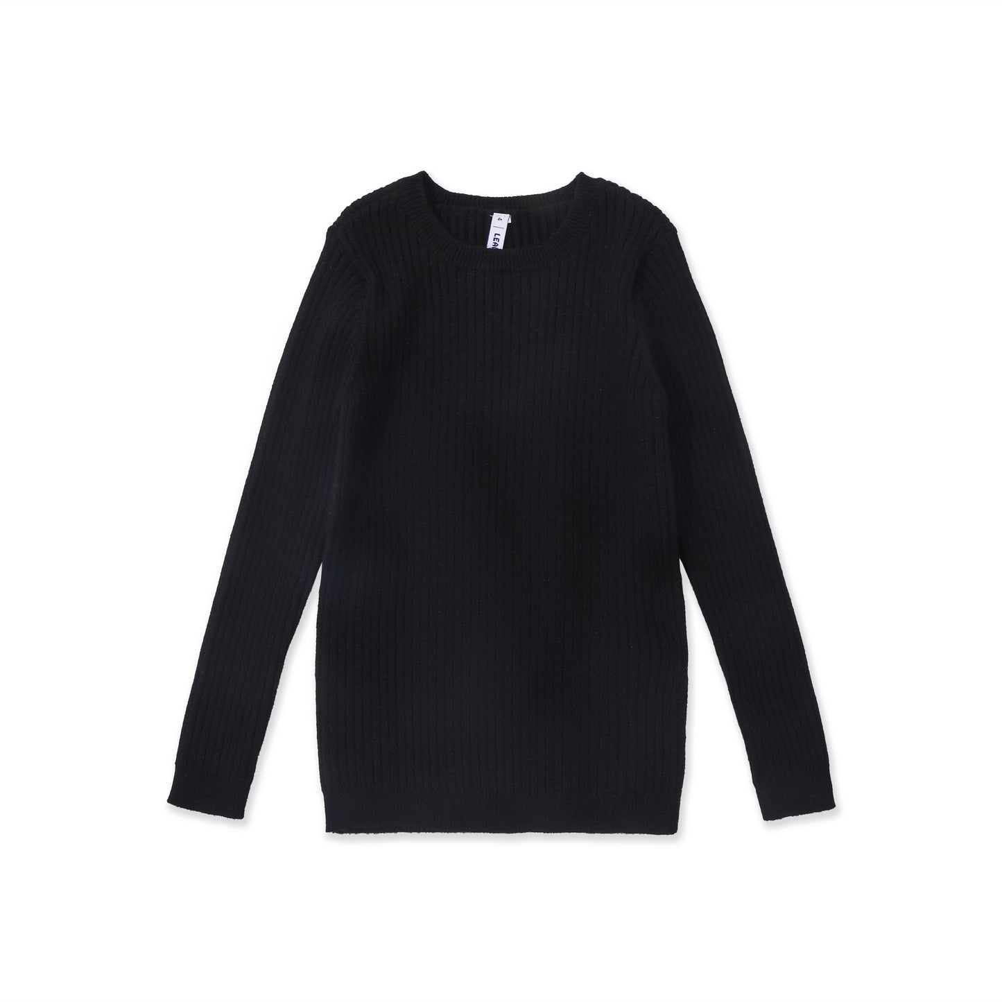 Lightweight Knit Pullover Sweater — Girls 356 Black / 10