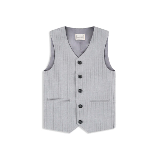 Light gray striped vest 041 Light Grey / 10