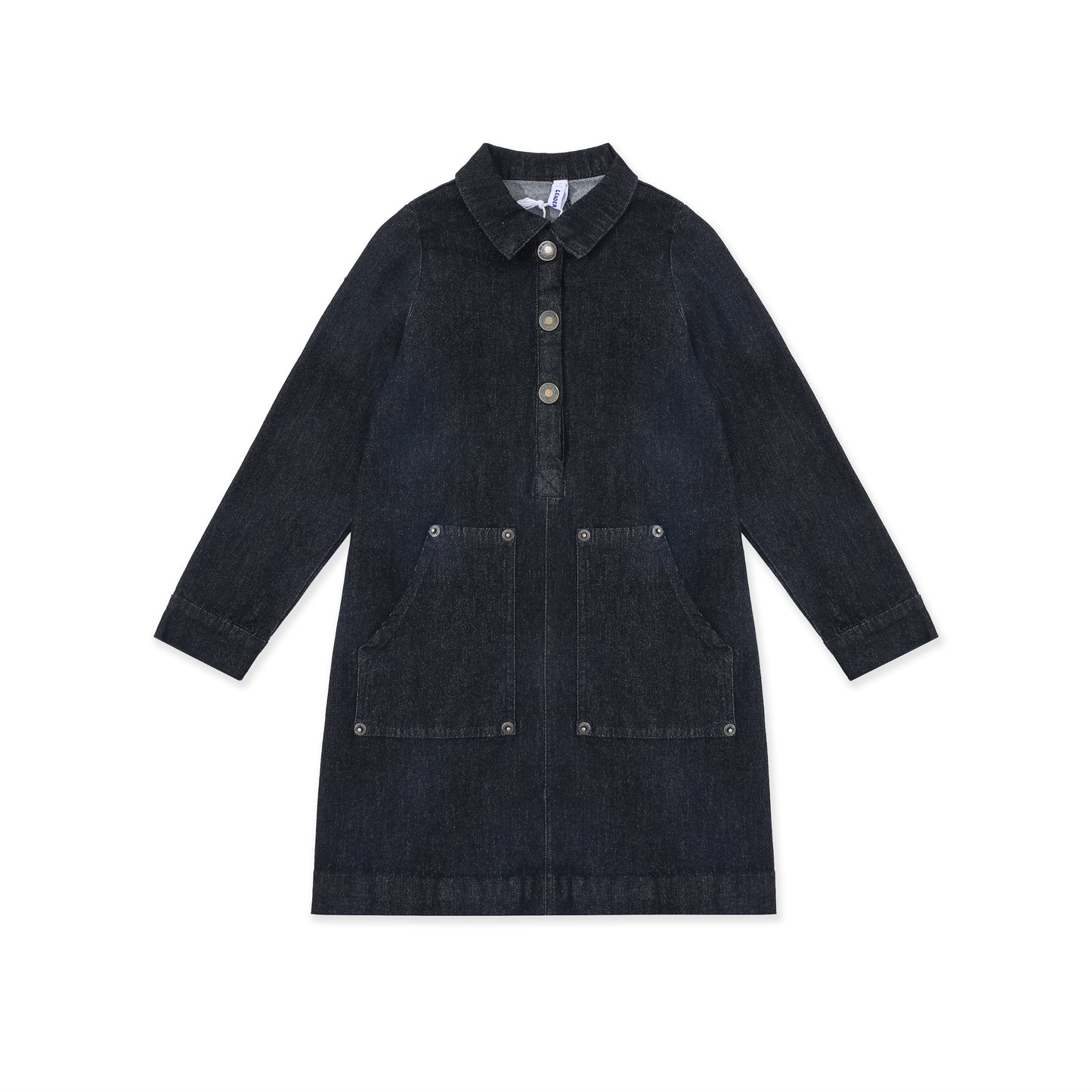 Cross-Strap Belted Denim Jumper 042 Grey / 12